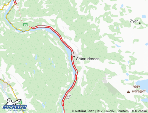 Mapa MICHELIN Granrudmoen - ViaMichelin