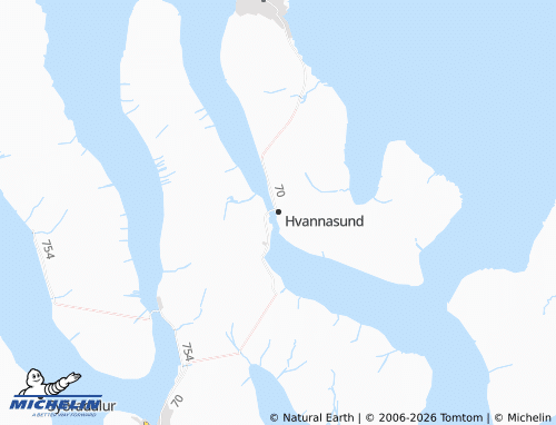 Carte MICHELIN Hvannasunds - ViaMichelin