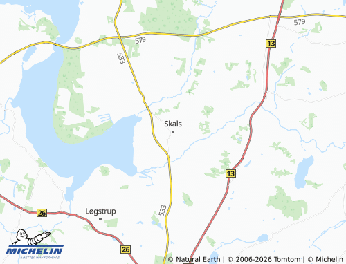 Kaart MICHELIN Skals - ViaMichelin