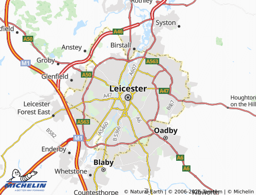 MICHELIN Leicester map - ViaMichelin
