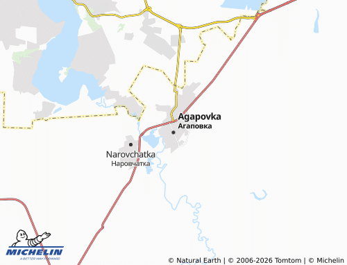 MICHELIN-Landkarte Agapovka - ViaMichelin
