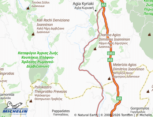 Carte MICHELIN Ano Mousiotitsa - ViaMichelin