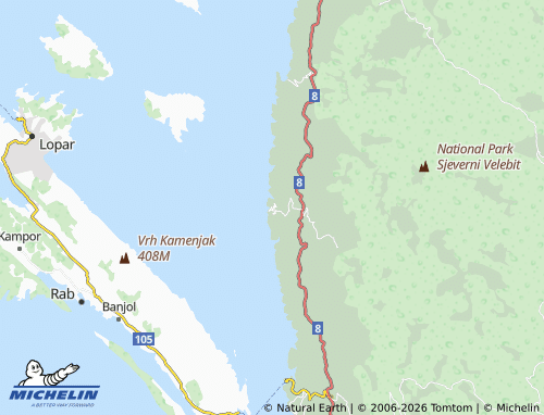 Kaart MICHELIN Starigrad - ViaMichelin