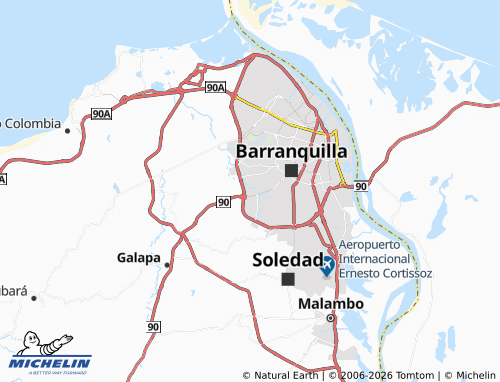 Carte MICHELIN La Cordialidad - ViaMichelin