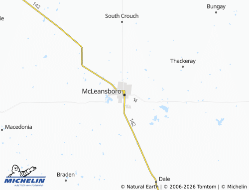 Carte MICHELIN McLeansboro - ViaMichelin