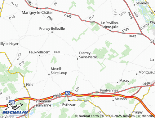 MICHELIN Dierrey-Saint-Pierre map - ViaMichelin