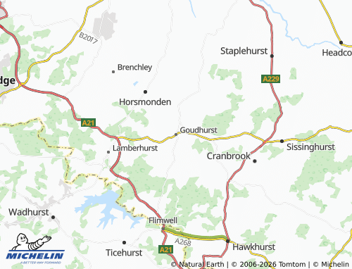 Carte MICHELIN Goudhurst - ViaMichelin
