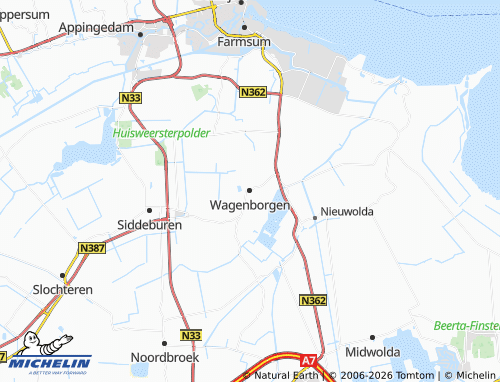 Kaart MICHELIN Wagenborgen - ViaMichelin