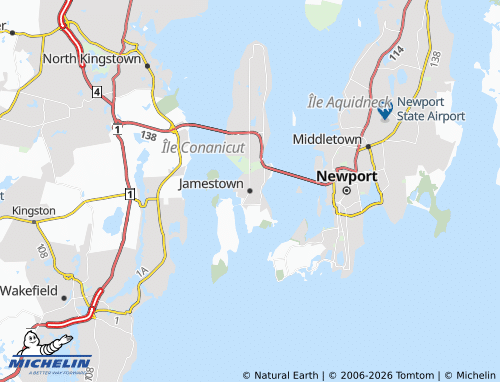 Mapa MICHELIN Jamestown - ViaMichelin