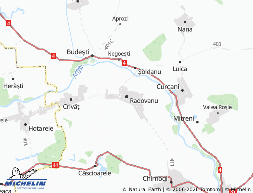 MICHELIN Radovanu map - ViaMichelin
