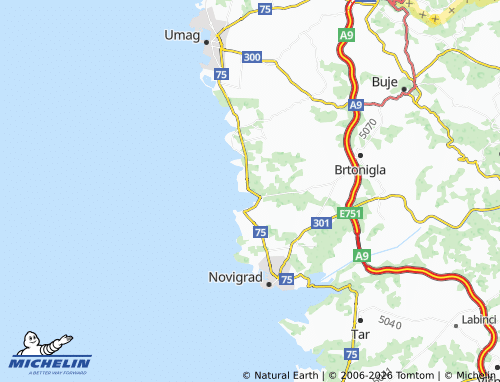 MICHELIN-Landkarte Karigador - ViaMichelin