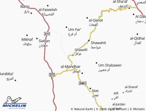 MICHELIN-Landkarte Ghawafil - ViaMichelin