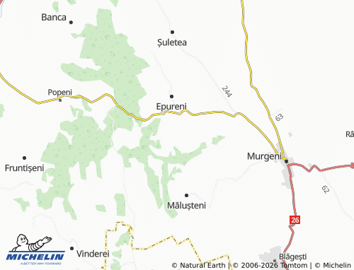 MICHELIN Bârlălești map - ViaMichelin