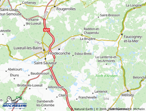 Carte MICHELIN Esboz-Brest - ViaMichelin