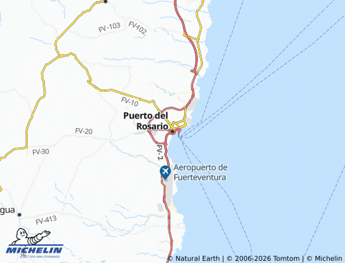 Mapa MICHELIN Puerto del Rosario - ViaMichelin