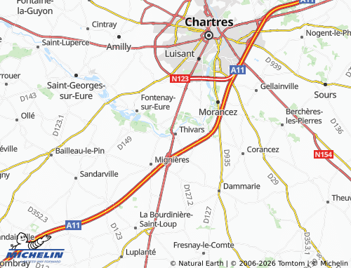 Mappa MICHELIN Thivars - ViaMichelin