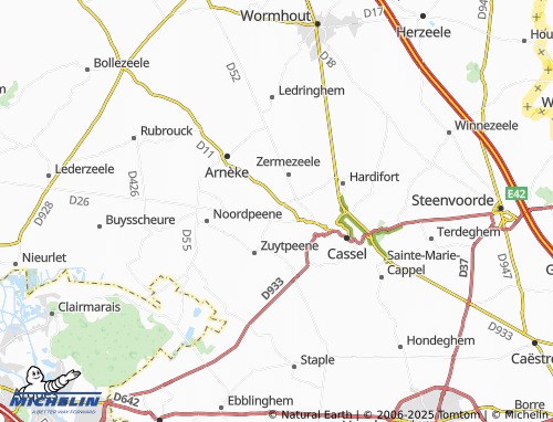 MICHELIN Wemaers-Cappel map - ViaMichelin