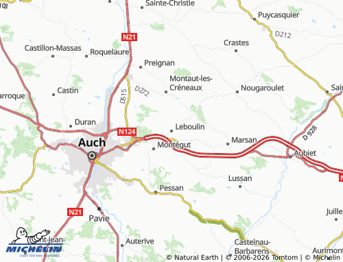 MICHELIN Leboulin map - ViaMichelin