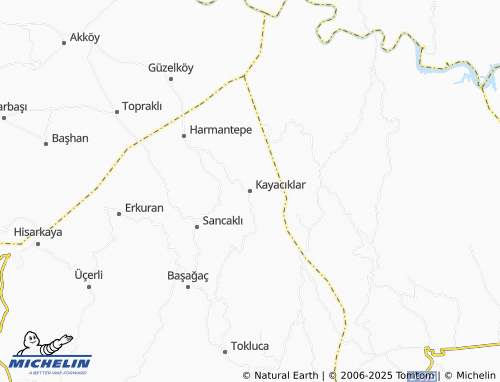 MICHELIN Kayacıklar map - ViaMichelin