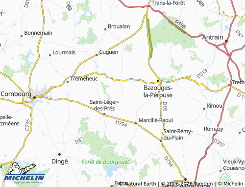 Mapa MICHELIN Noyal-sous-Bazouges - ViaMichelin