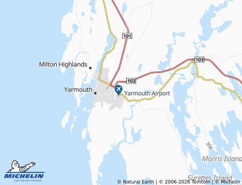 MICHELIN-Landkarte Yarmouth 33 - ViaMichelin
