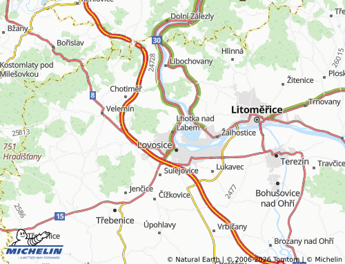 Mappa MICHELIN Lhotka nad Labem - ViaMichelin