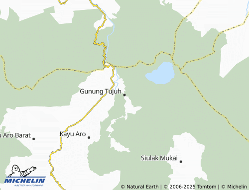 MICHELIN Gunung Tujuh map - ViaMichelin