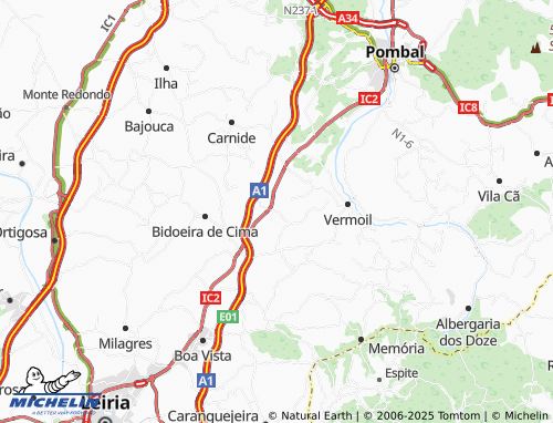 MICHELIN Meirinhas map - ViaMichelin