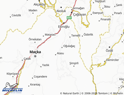 Mapa MICHELIN Oğulağaç - ViaMichelin