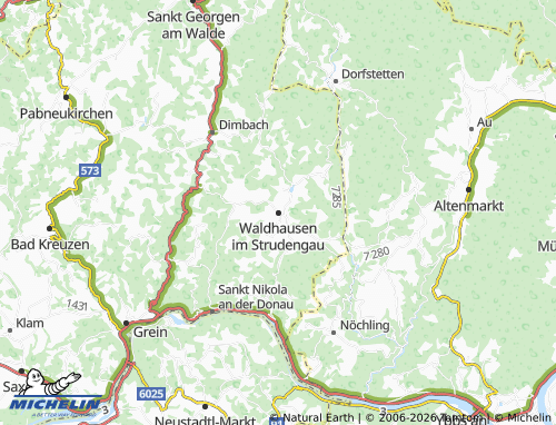MICHELIN Waldhausen im Strudengau map - ViaMichelin
