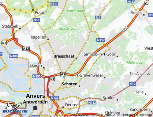 Mappa MICHELIN Brasschaat - ViaMichelin