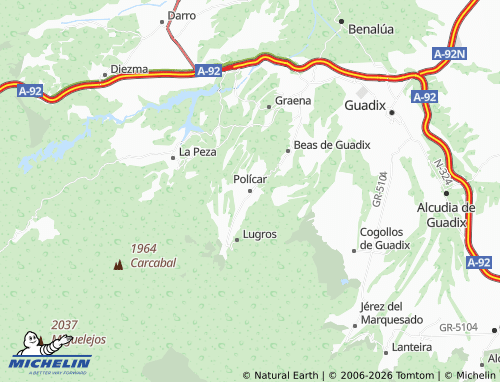 Mappa MICHELIN Polícar - ViaMichelin