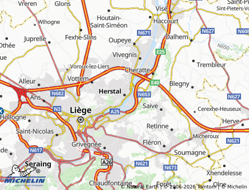 Mappa MICHELIN Herstal - ViaMichelin