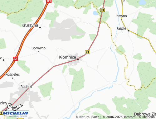 MICHELIN Kłomnice map - ViaMichelin