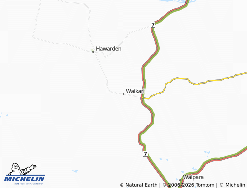 Mapa MICHELIN Waikari - ViaMichelin