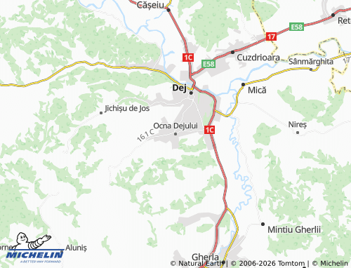 Mapa MICHELIN Ocna Dejului - ViaMichelin