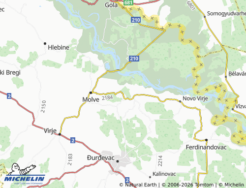 Carte MICHELIN Molve grede - ViaMichelin