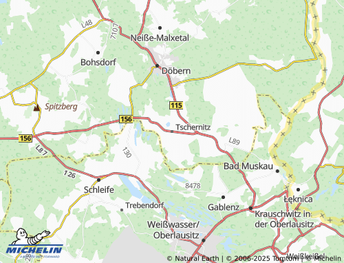 MICHELIN Tschernitz map - ViaMichelin