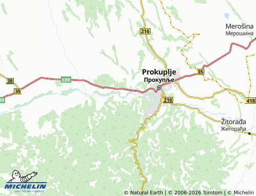 Mapa MICHELIN Bela Voda - ViaMichelin