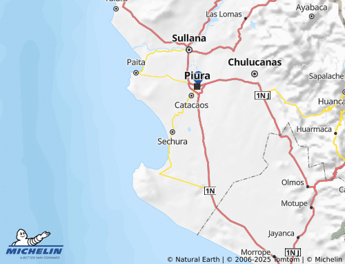 MICHELIN Sechura map - ViaMichelin