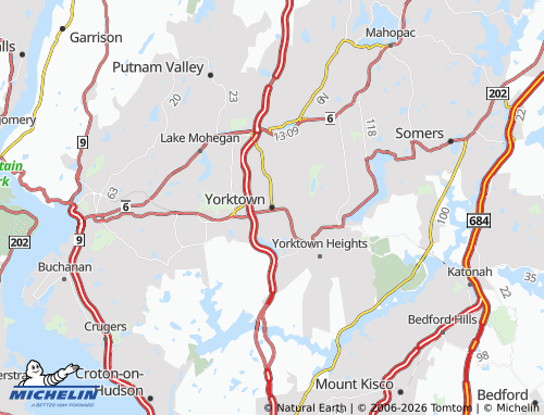 Mapa MICHELIN Yorktown - ViaMichelin