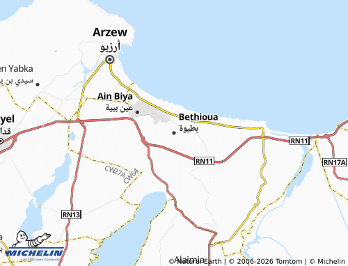MICHELIN Bateewah map - ViaMichelin
