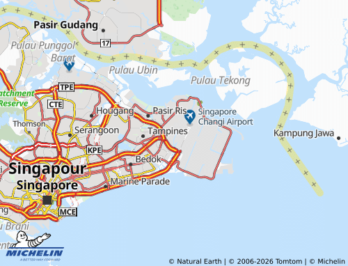 MICHELIN-Landkarte Changi - ViaMichelin