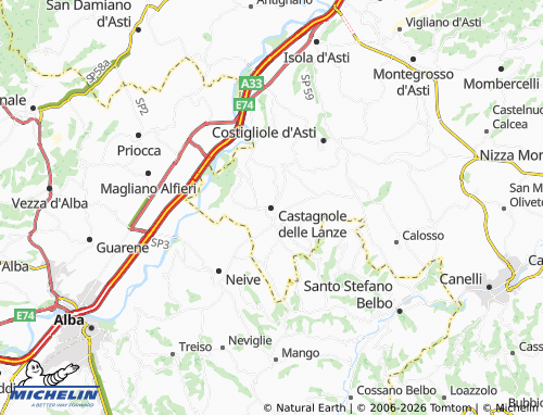 Mappa MICHELIN Castagnole delle Lanze - ViaMichelin