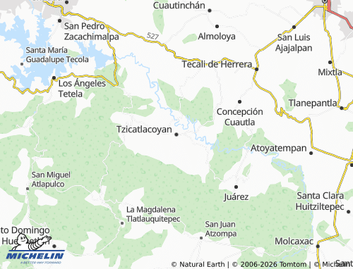 MICHELIN Tzicatlacoyan map - ViaMichelin