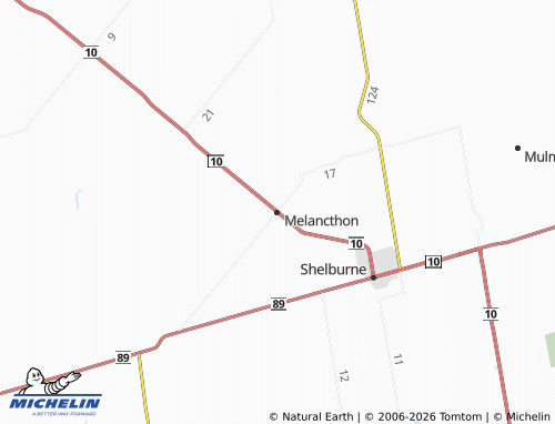 Kaart MICHELIN Melancthon - ViaMichelin