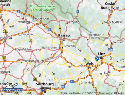 Mapa MICHELIN Scharding - ViaMichelin