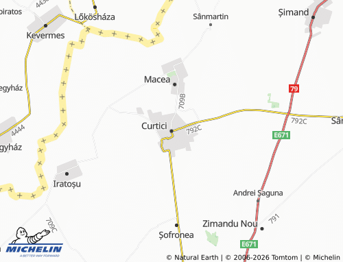 Carte MICHELIN Curtici - ViaMichelin