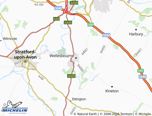 MICHELIN Wellesbourne map - ViaMichelin
