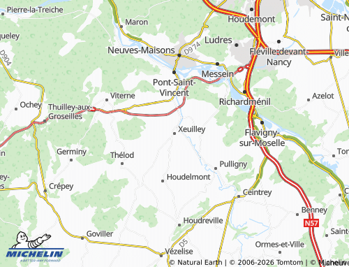 MICHELIN Xeuilley map - ViaMichelin
